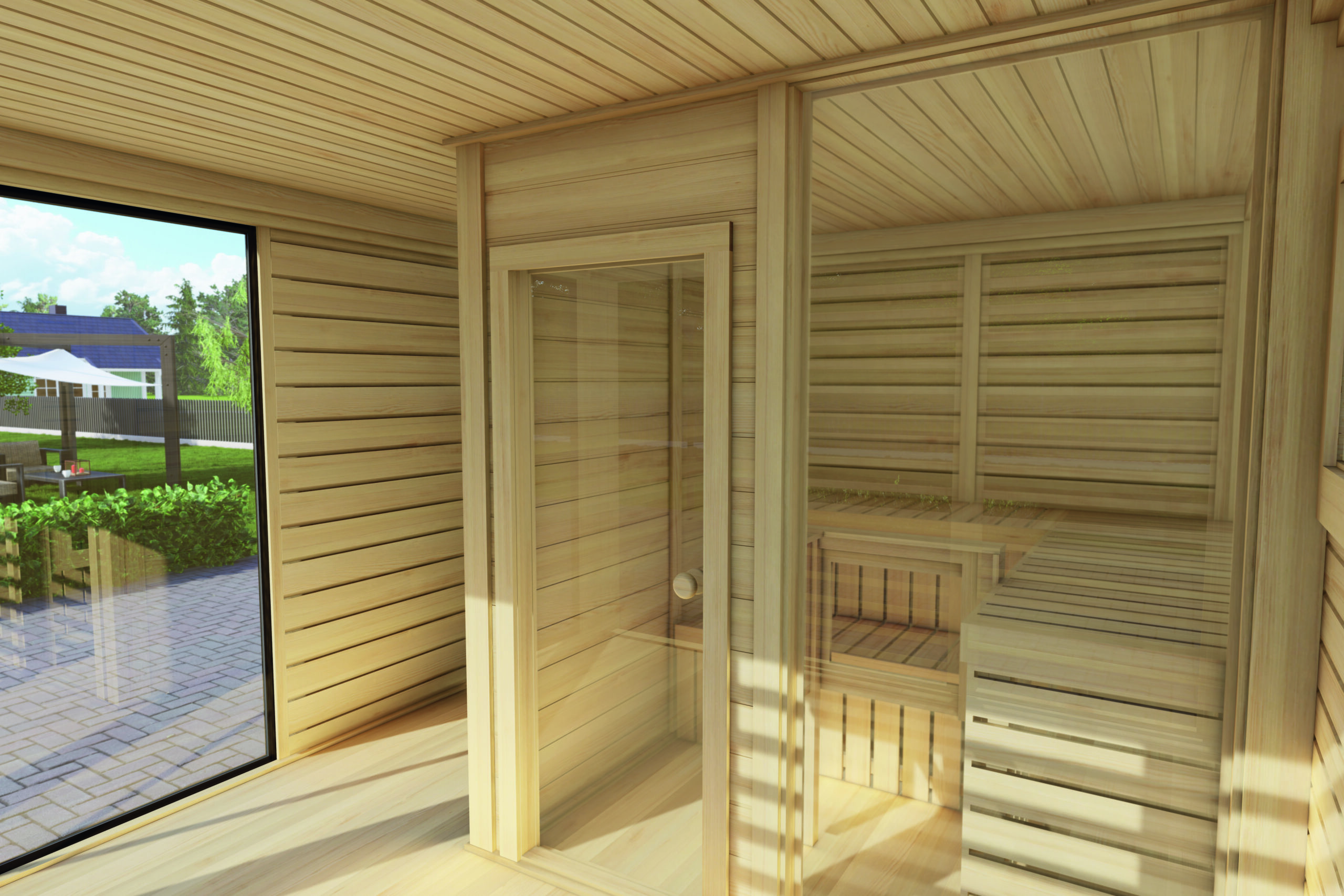 Saunahaus Smilla 4333 75 Innenansicht