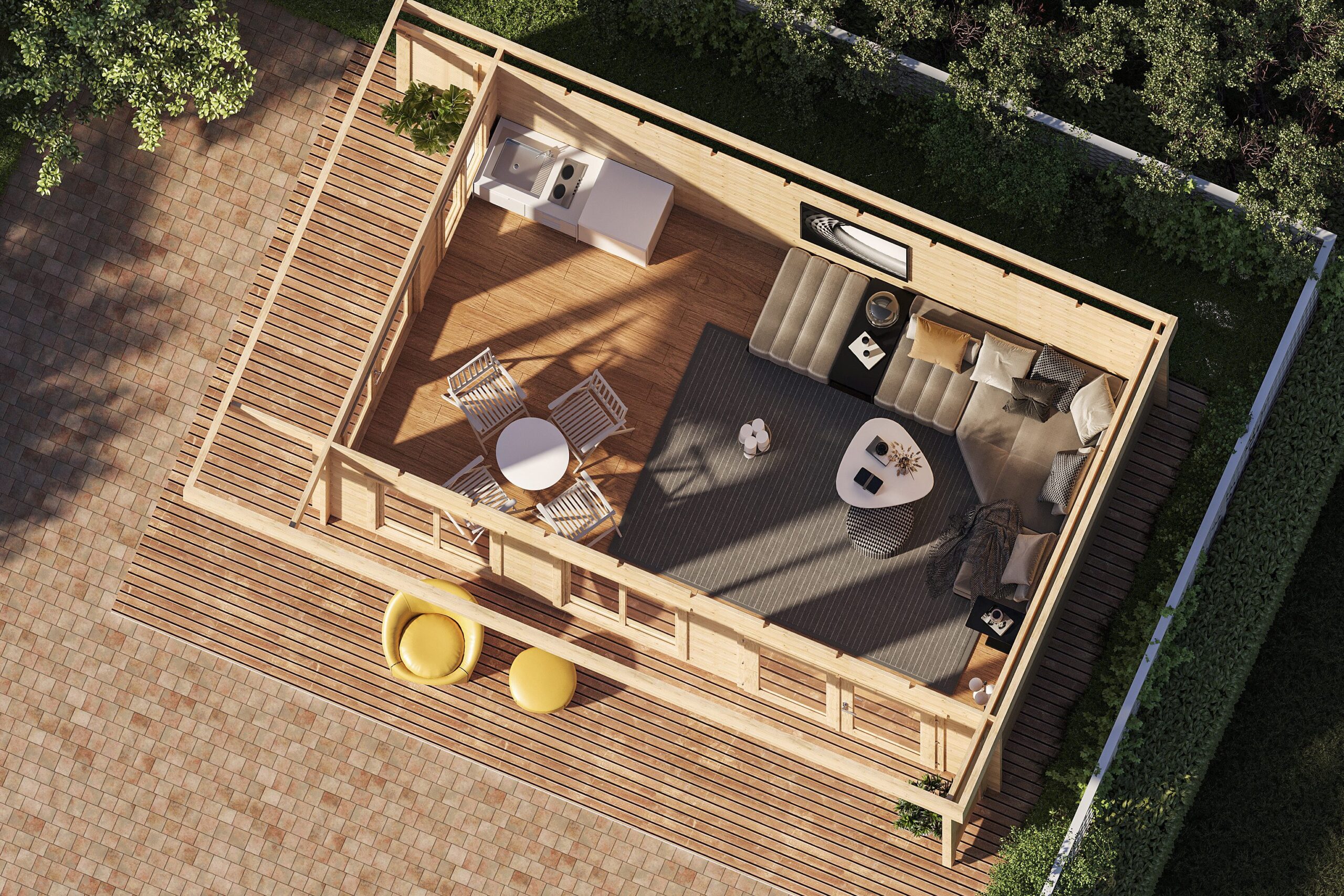 Gartenhaus Haldis 5335 44 Draufsicht