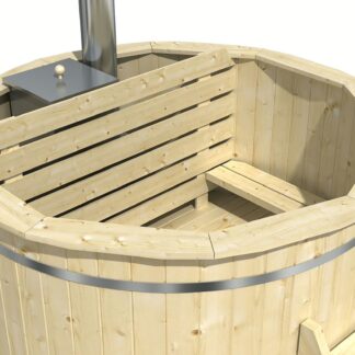 Badefass mit Innenofen