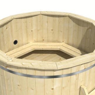 Badefass mit Außenofen