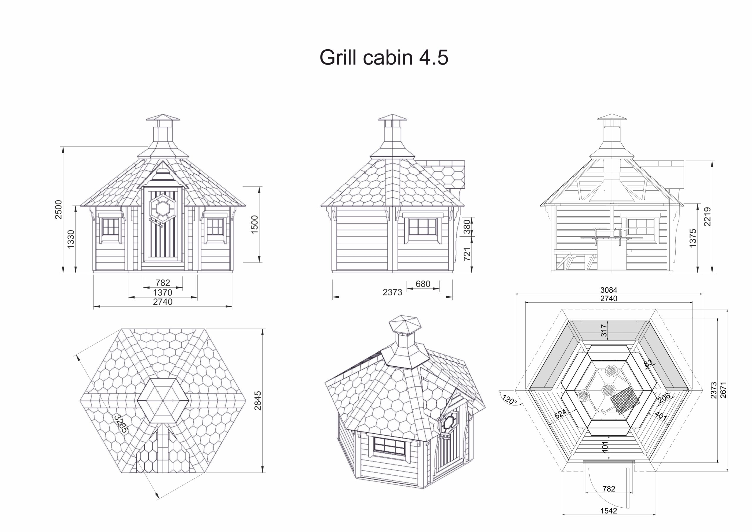 Grillhütte 4.5 Zeichnung