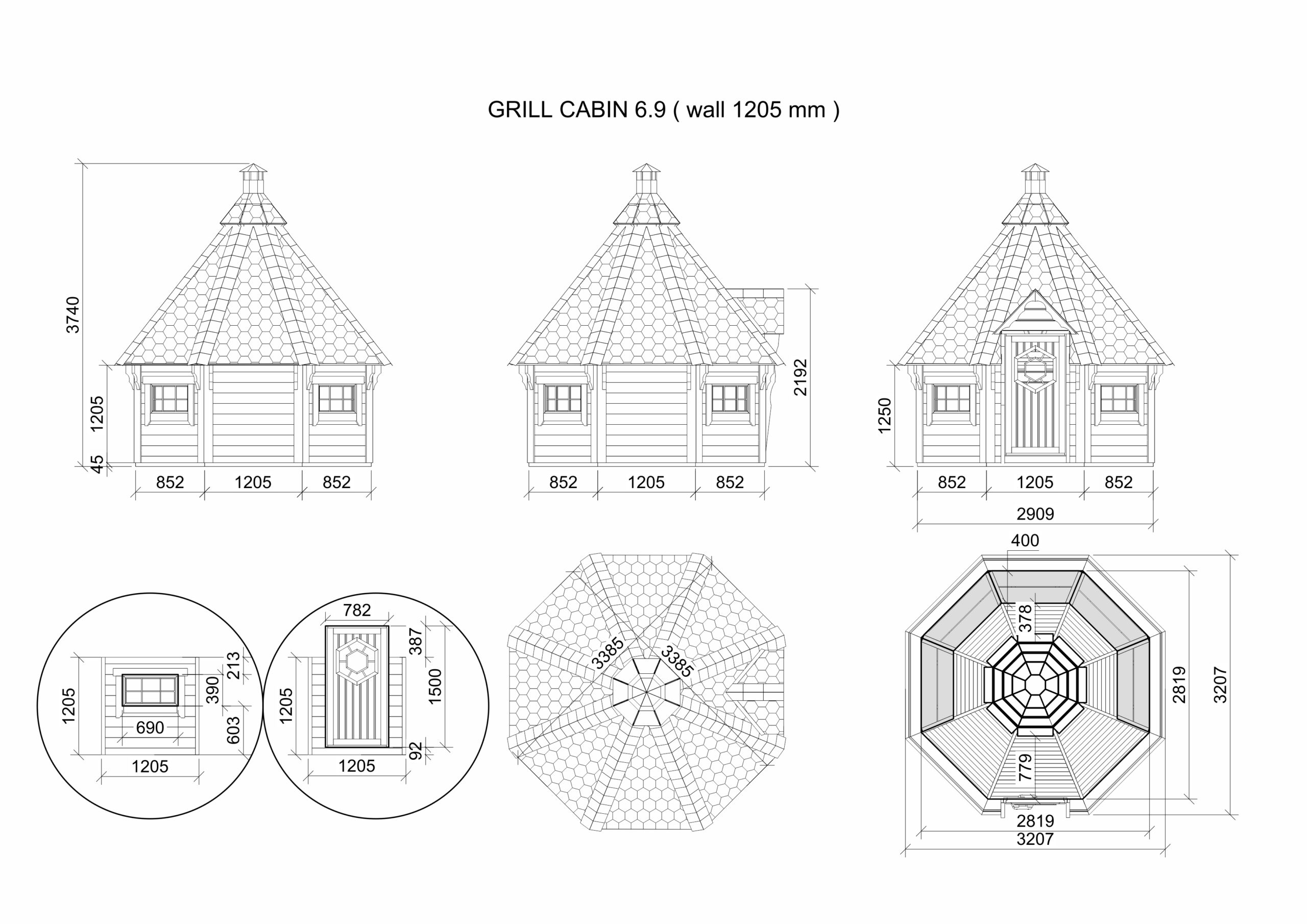 Grillhütte 6.9 Zeichnung