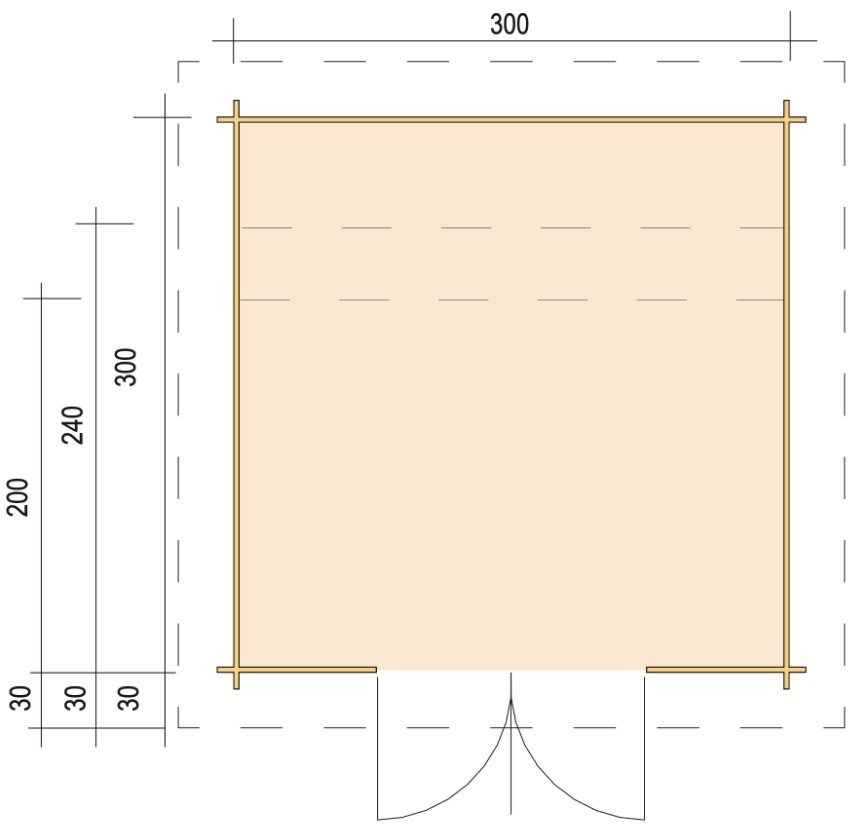 Gartenhaus Dublin 300 – Bild 2