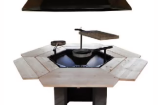Standard 6-Eck-Grill und Kamin