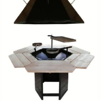 Standard 6-Eck-Grill und Kamin