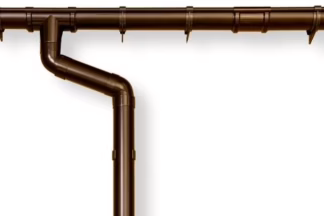 Dachrinne Komplett-Set für Flach- & Pultdach bis 450 cm | braun