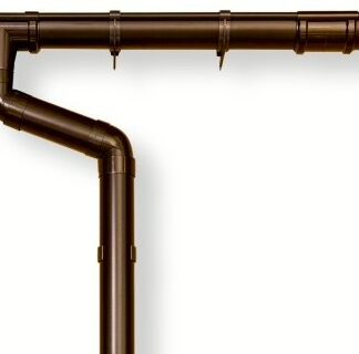 Dachrinne Komplett-Set für Satteldach bis 450 cm | braun