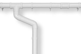 Dachrinne Komplett-Set für Flach- & Pultdach bis 400 cm | weiß