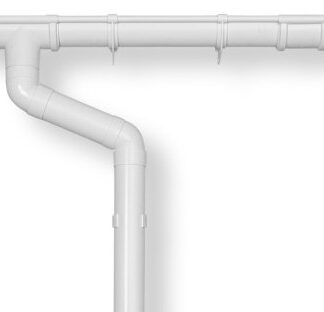 Dachrinne Komplett-Set für Satteldach bis 450 cm | weiß