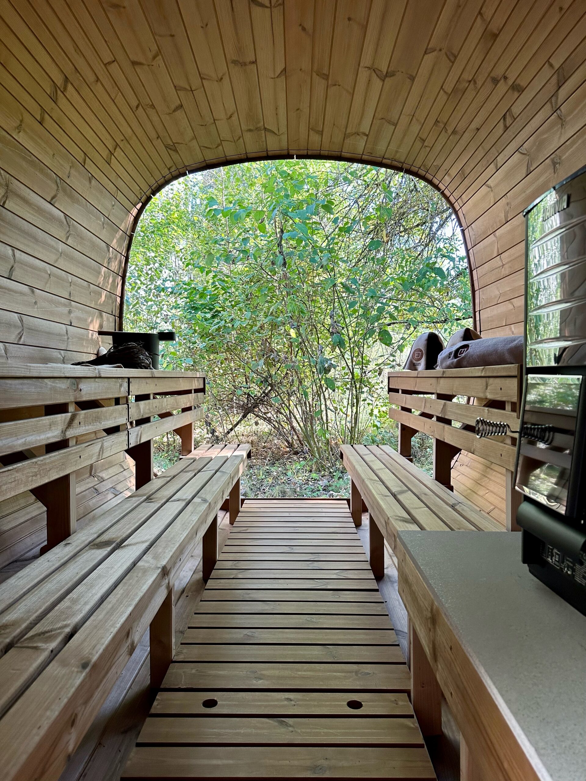 Quadro Sauna Saunaraum mit Panoramafester