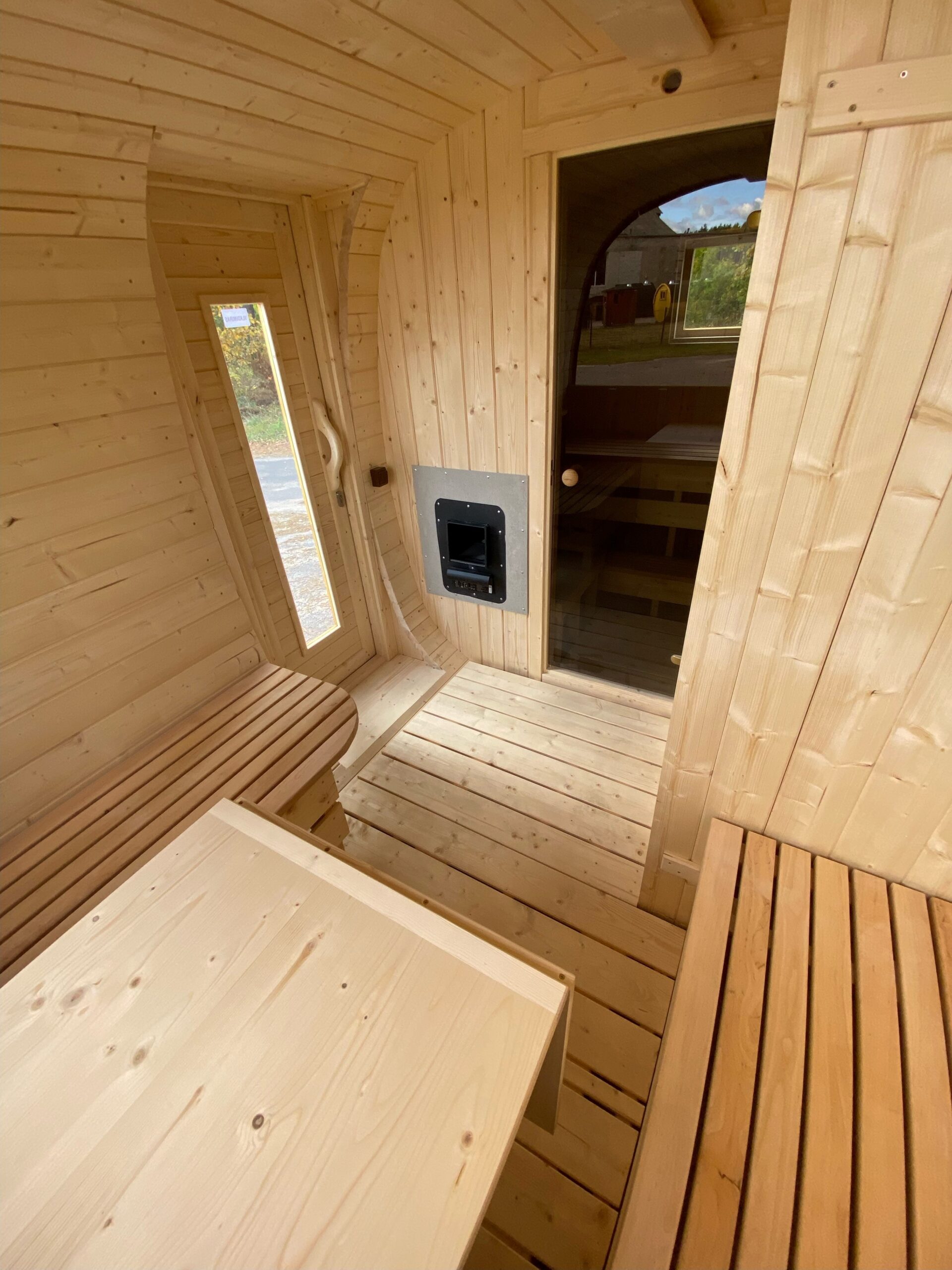 Quadro Sauna mit Seiteneingang