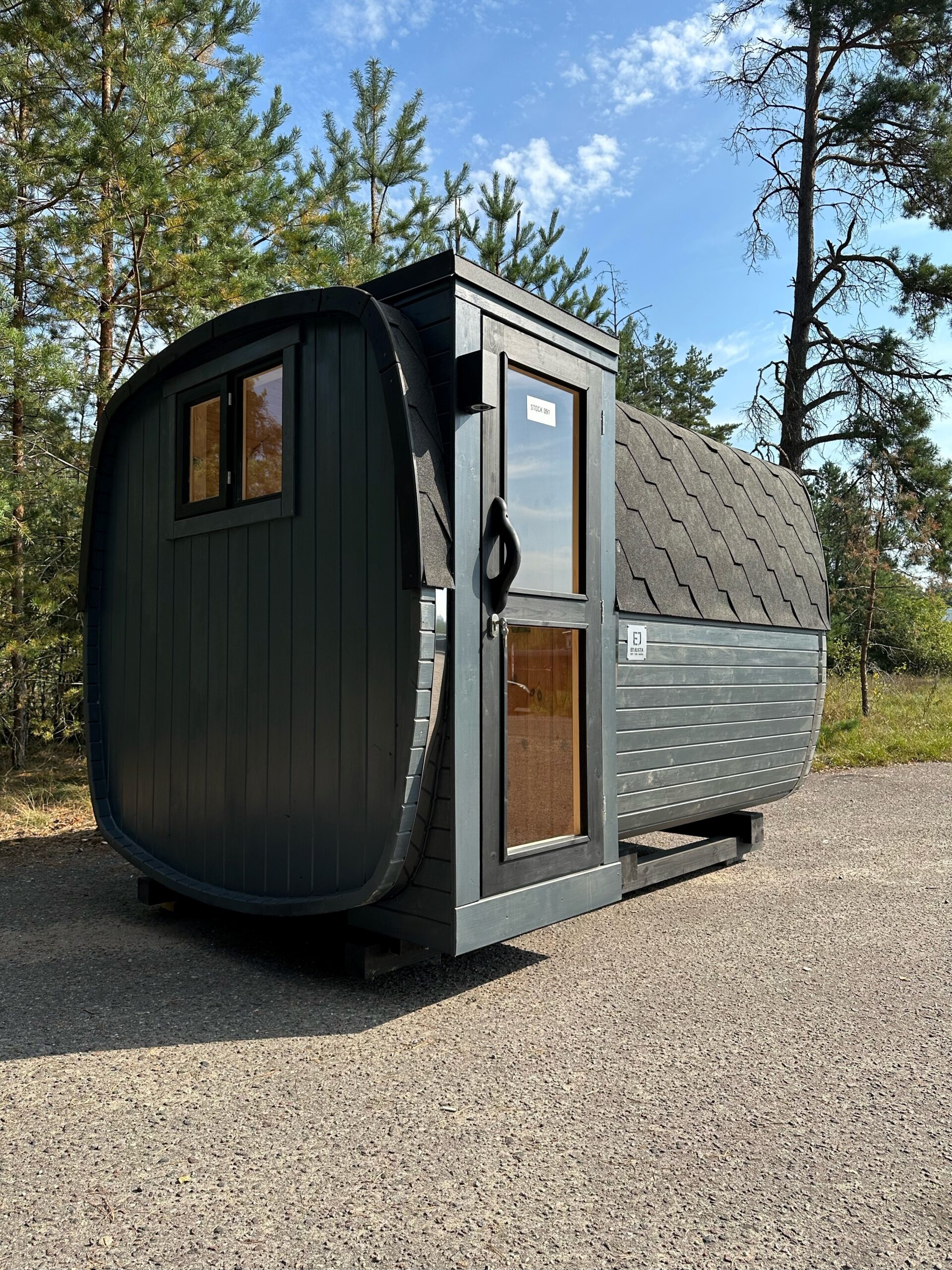 Quadro Sauna mit Seiteneingang
