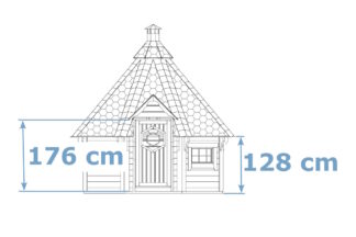 Wand 128 cm / Tür 176 cm