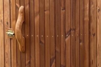 Tür für Holzdusche