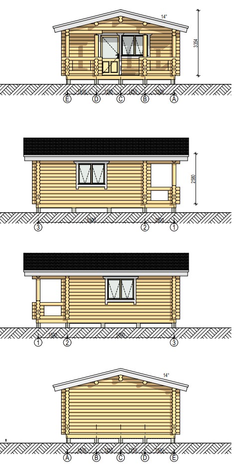 Rundstammhaus Alice 710 x 540 cm – Bild 5