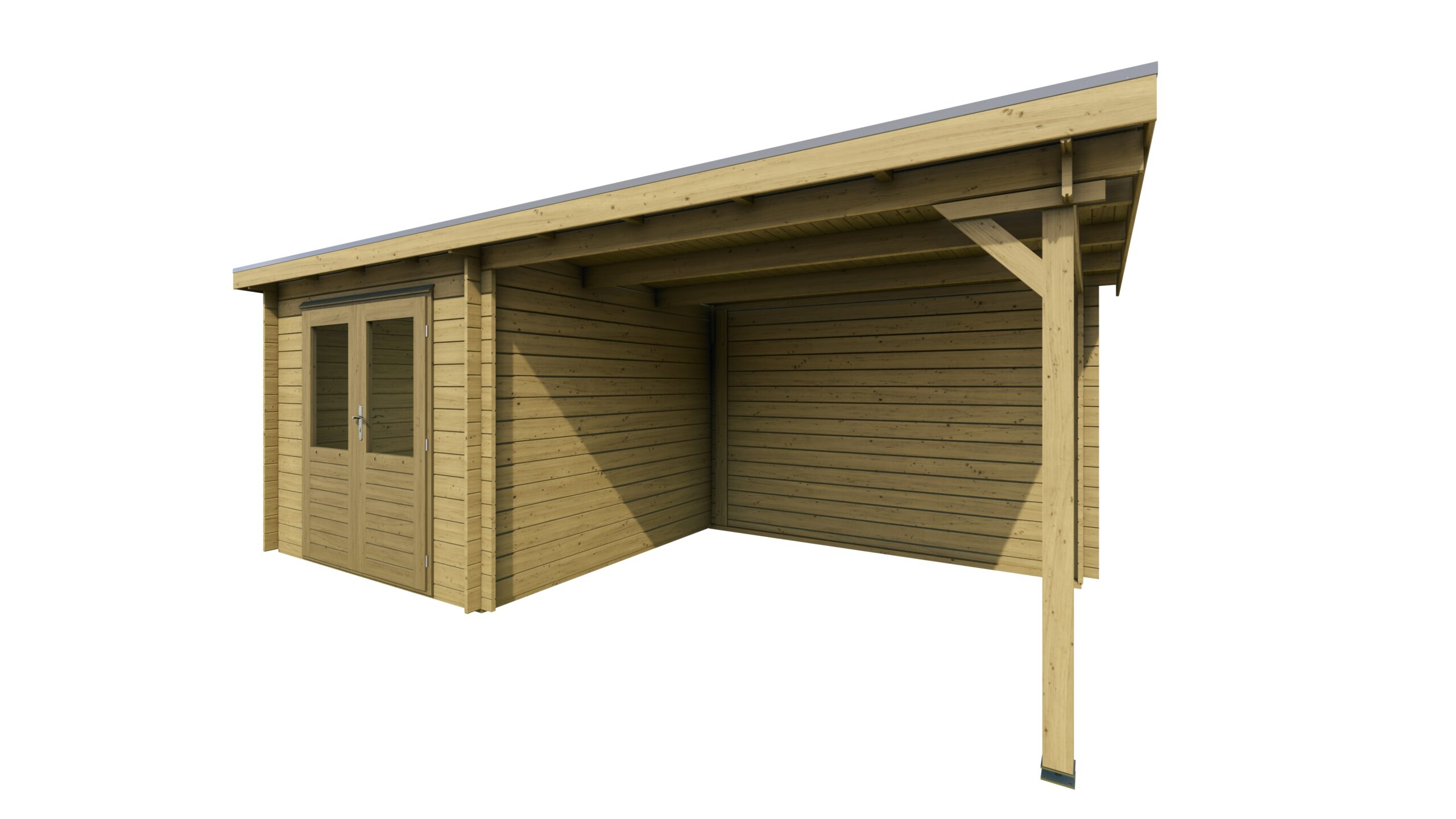 Gartenhaus Diana 250x250 + Seitendach 250 cm – Bild 3