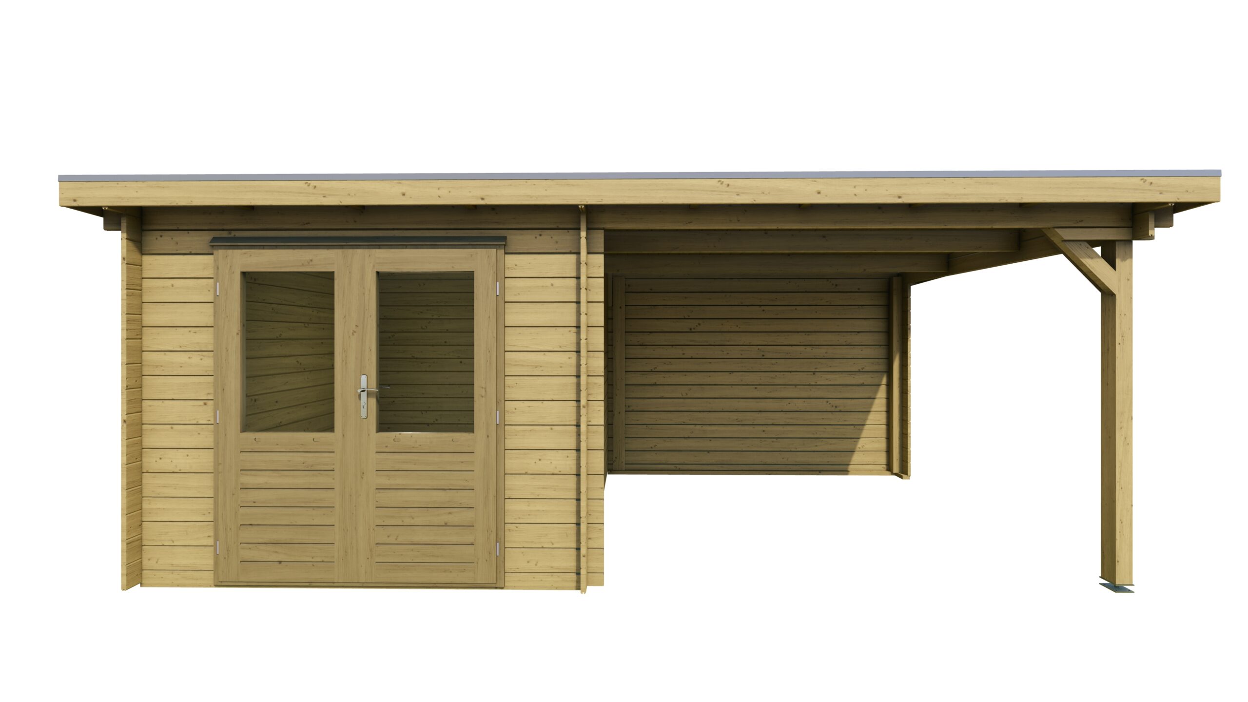 Gartenhaus Diana 250x250 + Seitendach 250 cm – Bild 4