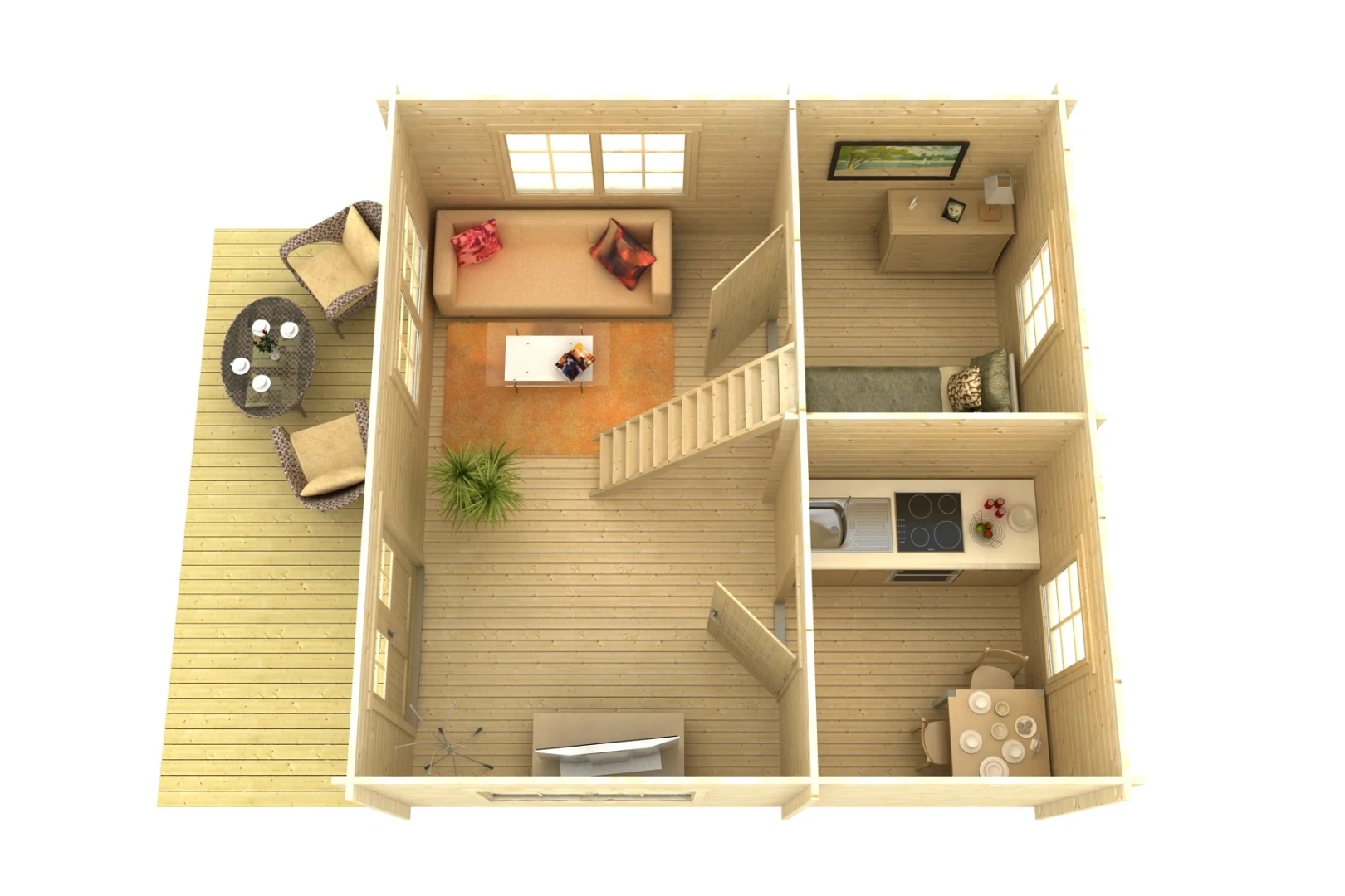 Ferienhaus Göteborg A 515 x 515 cm – Bild 3