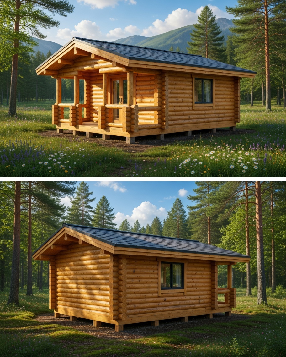 Rundstammhaus Alice 710 x 540 cm – Bild 2