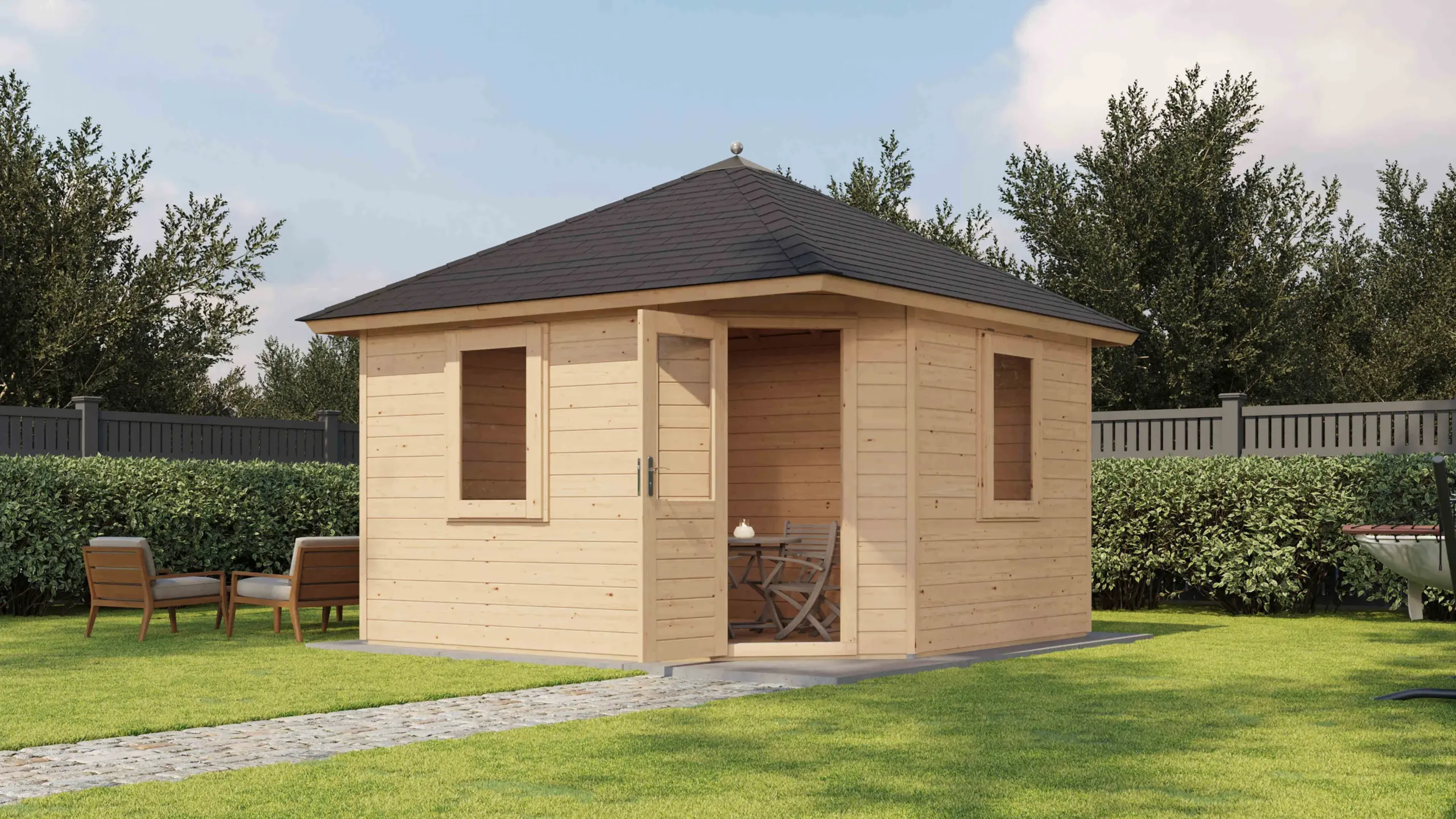 Gartenhaus Münster 360x360cm – Bild 2