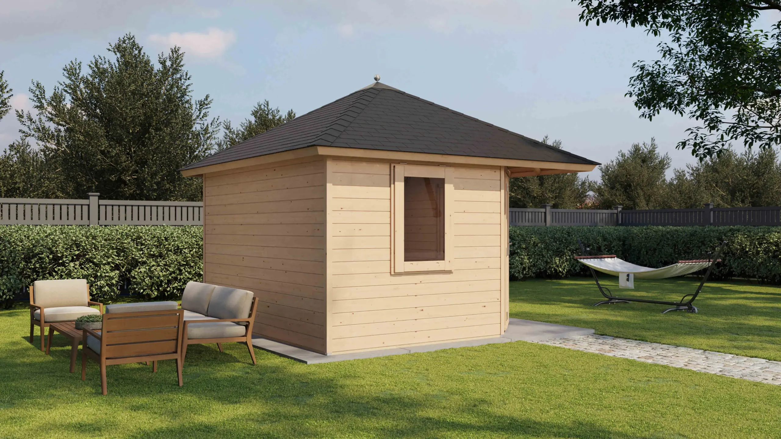 Gartenhaus Münster 360x360cm – Bild 4