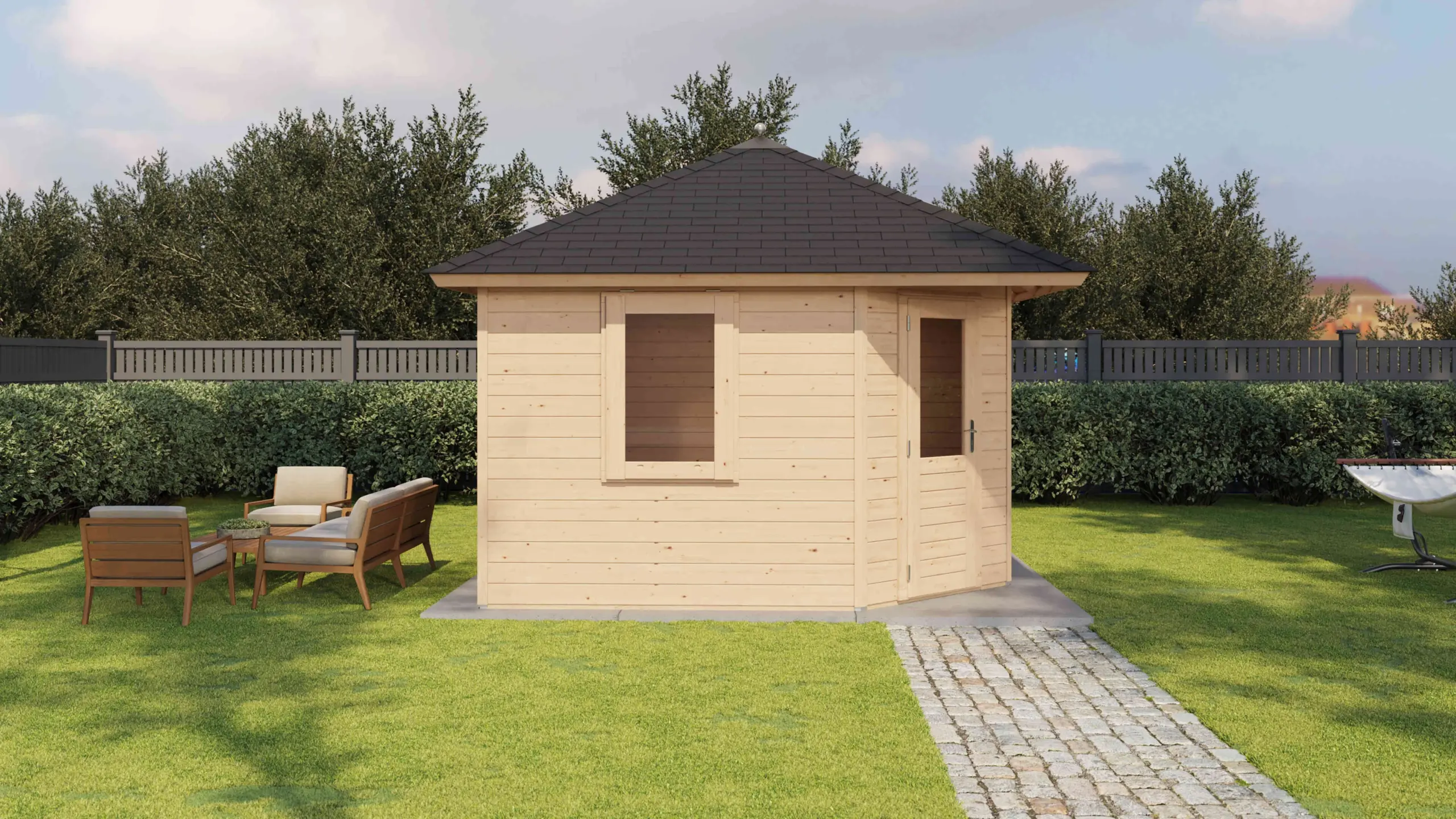 Gartenhaus Münster 360x360cm – Bild 3