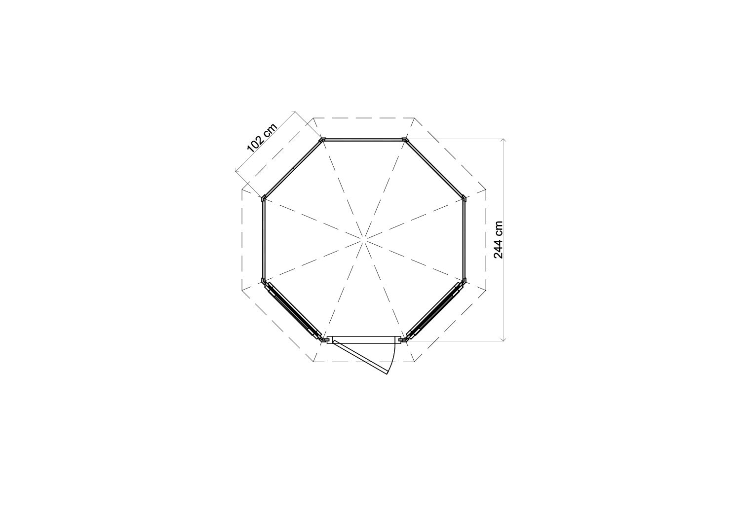 Gartenhaus Osnabrück Ø250cm – Bild 17