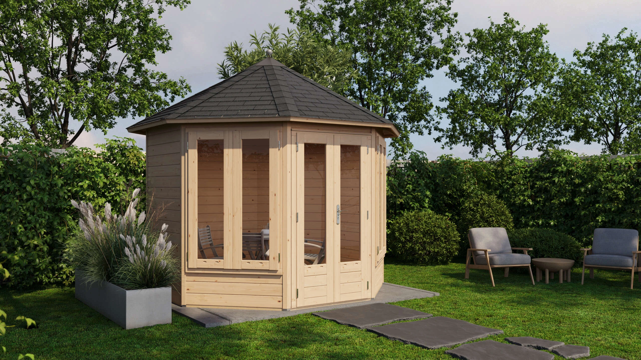 Gartenhaus Wiesbaden Ø300cm – Bild 6