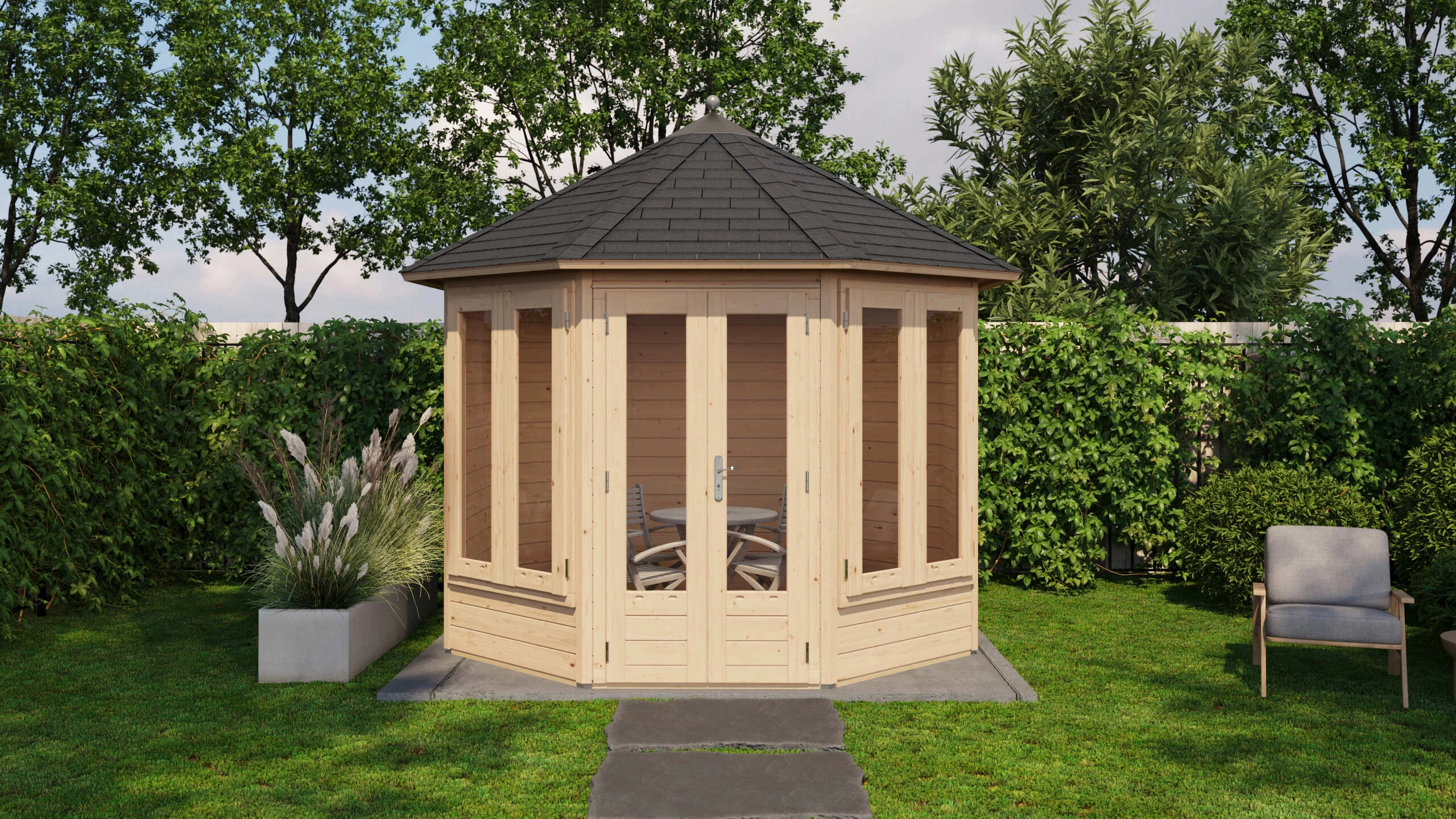 Gartenhaus Wiesbaden Ø300cm – Bild 2