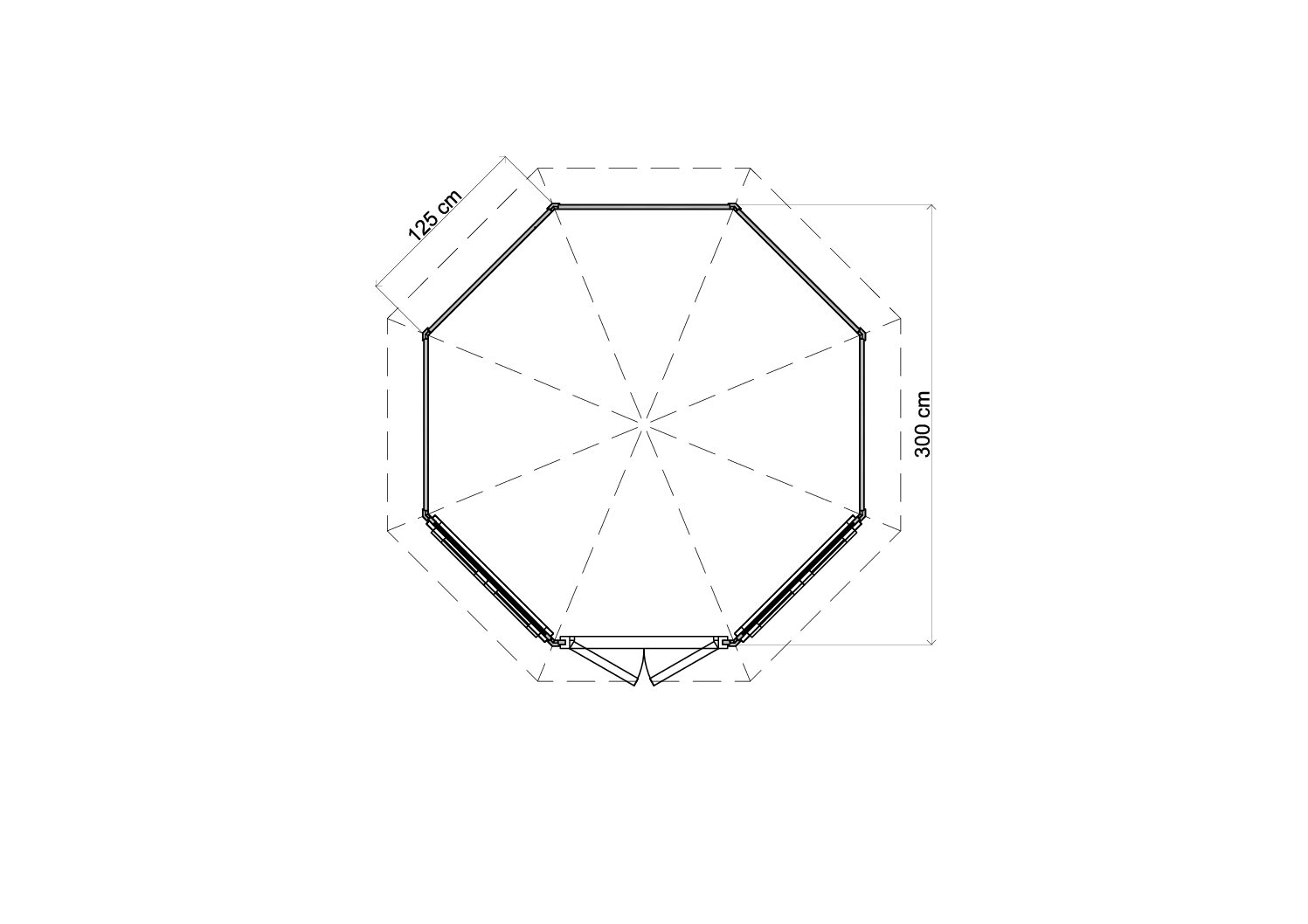 Gartenhaus Wiesbaden Ø300cm – Bild 15