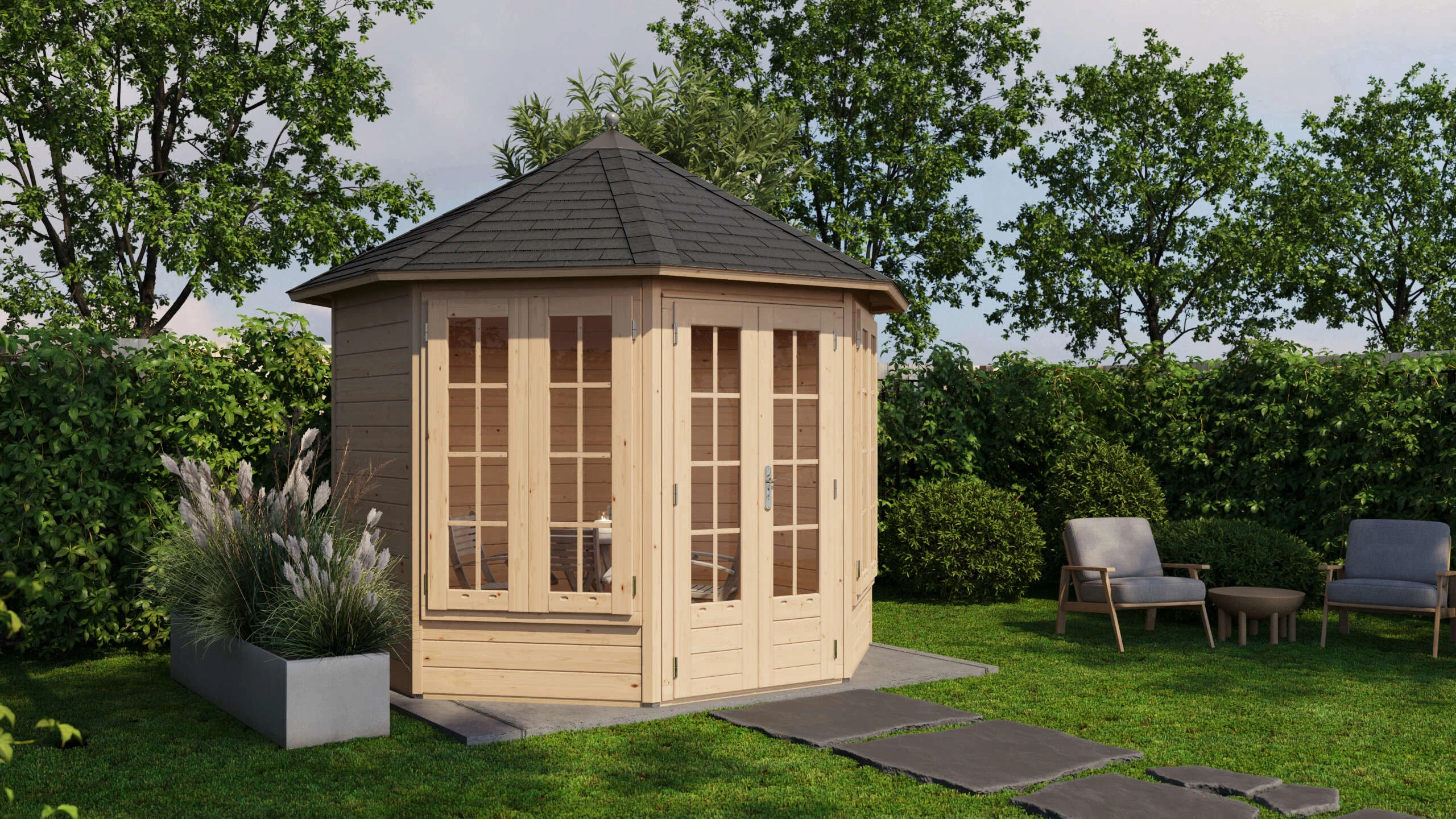 Gartenhaus Wiesbaden Ø300cm – Bild 5