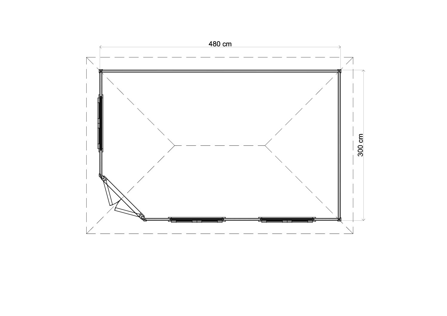Gartenhaus Oberhausen 480x300cm – Bild 11