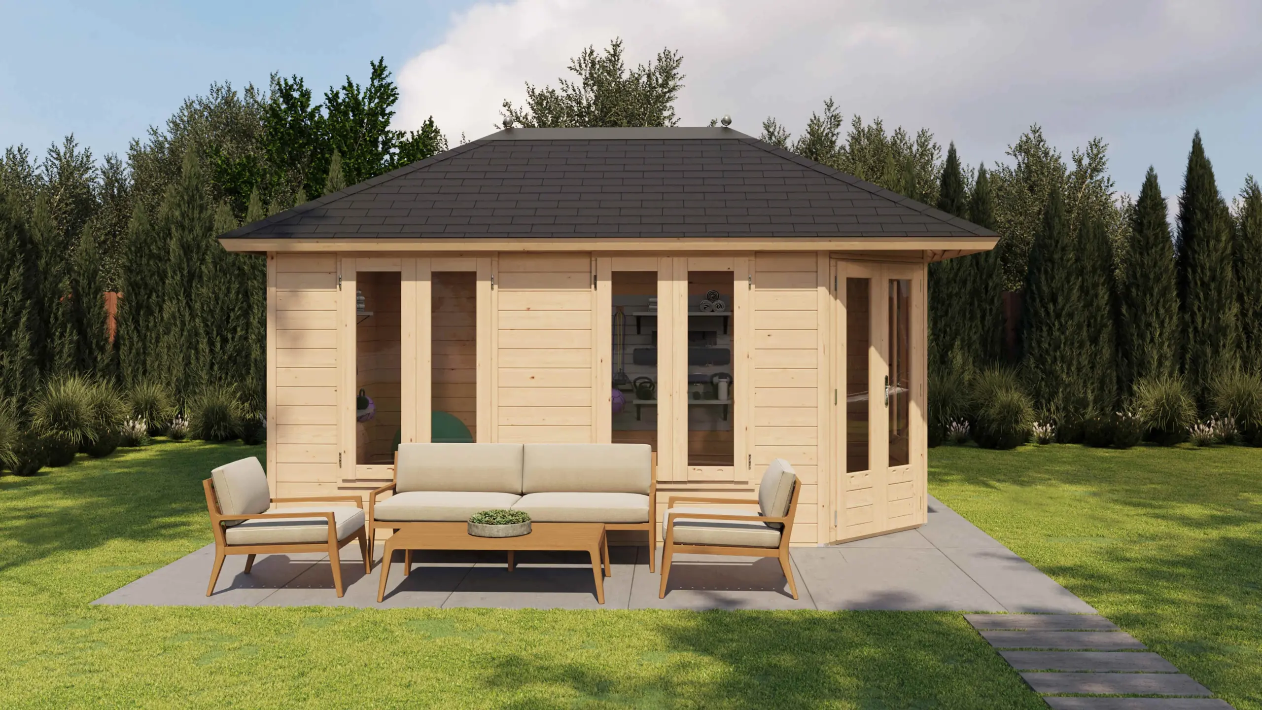 Gartenhaus Oberhausen 480x300cm – Bild 3
