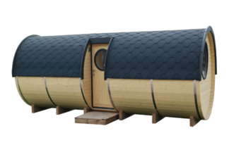 Saunafass DUO | Seiteneingang Ø 220 x 590 cm