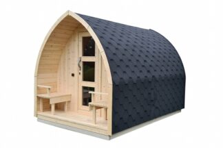 Iglu-Sauna Lumi Fichte mit Vorraum und Terrasse