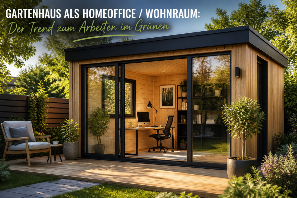 Gartenhaus als Homeoffice oder Wohnraum