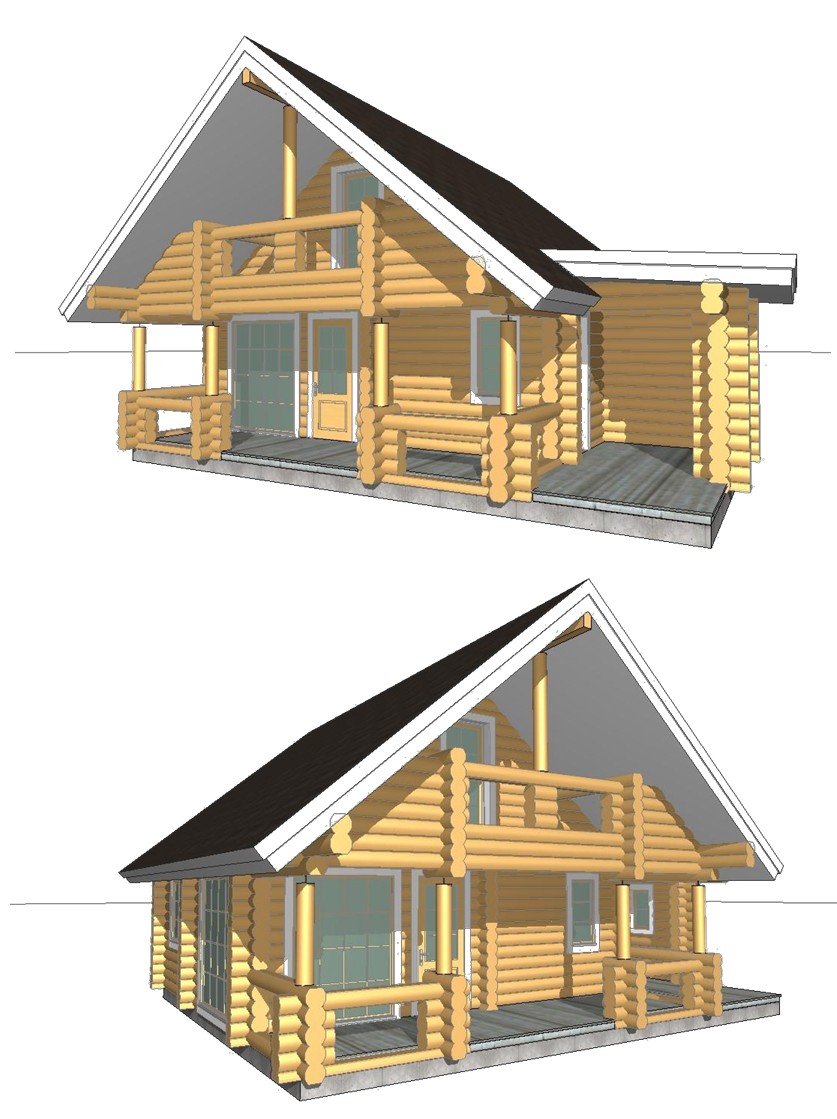 Rundstammhaus Highland 762 x 680 cm – Bild 4
