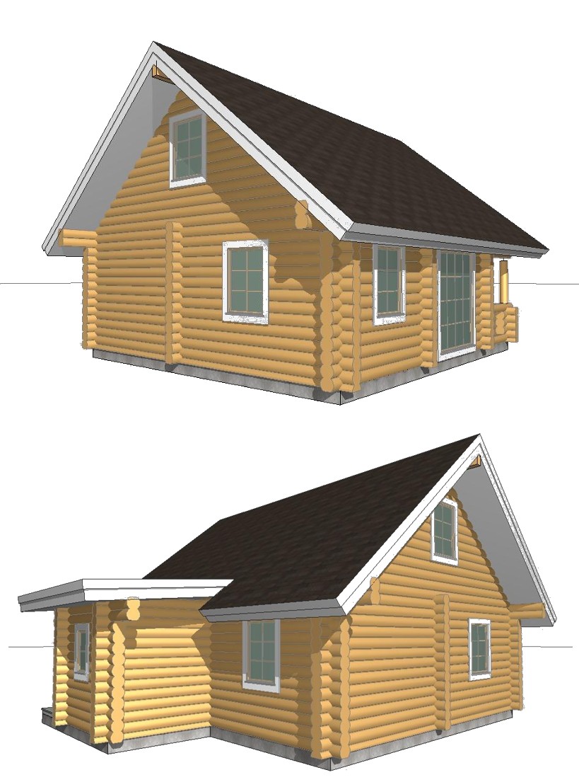Rundstammhaus Highland 762 x 680 cm – Bild 5