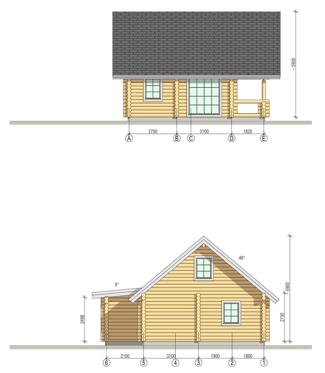 Rundstammhaus Highland 762 x 680 cm – Bild 8
