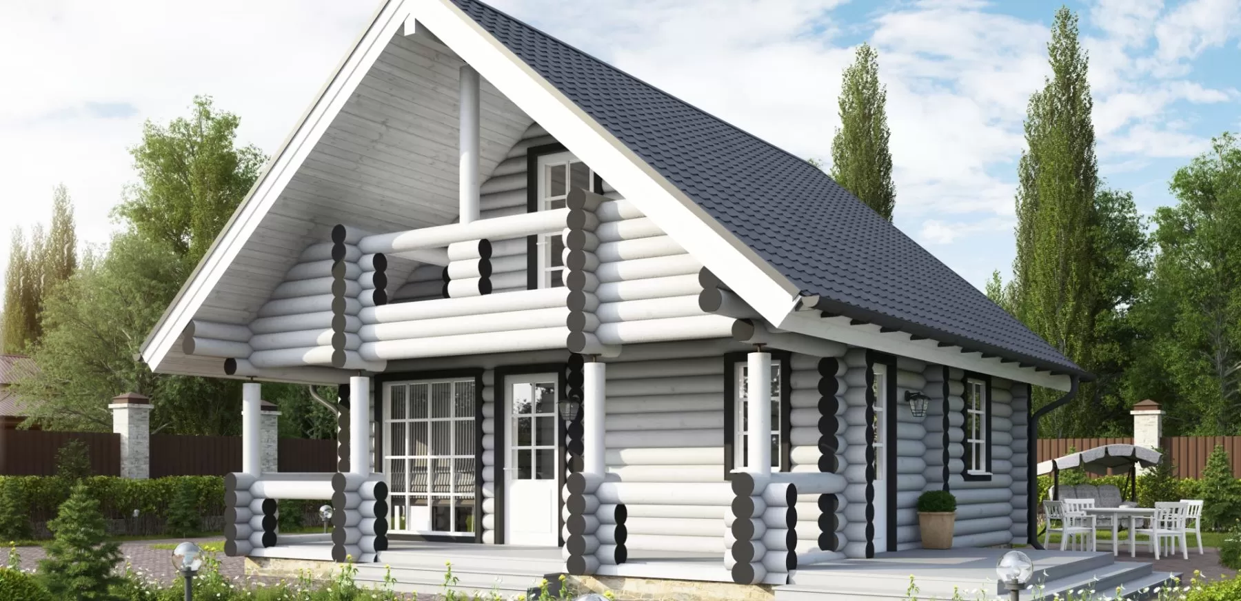 Rundstammhaus Highland 762 x 680 cm