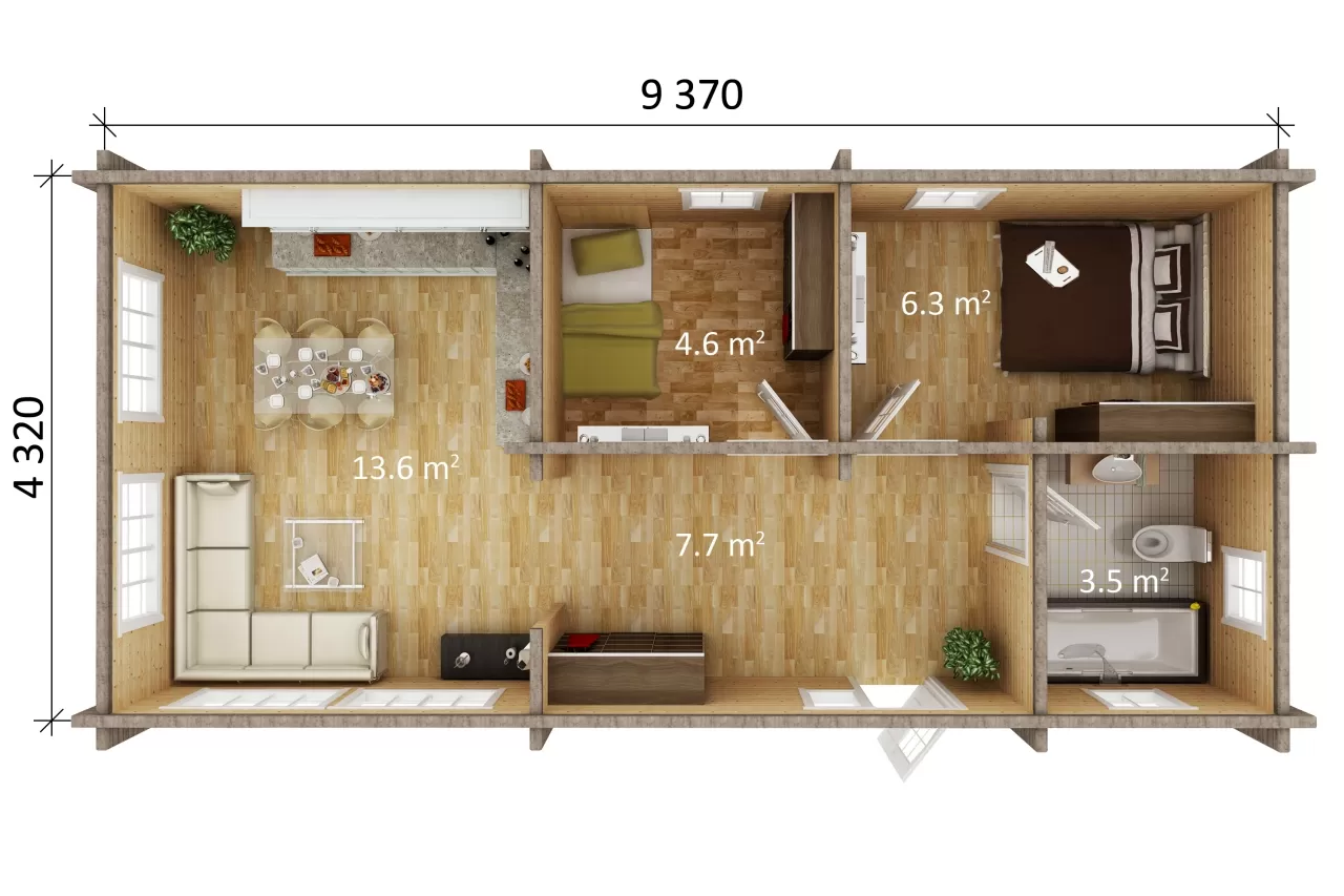 Ferienhaus Katharoi 937 x 432 cm – Bild 2