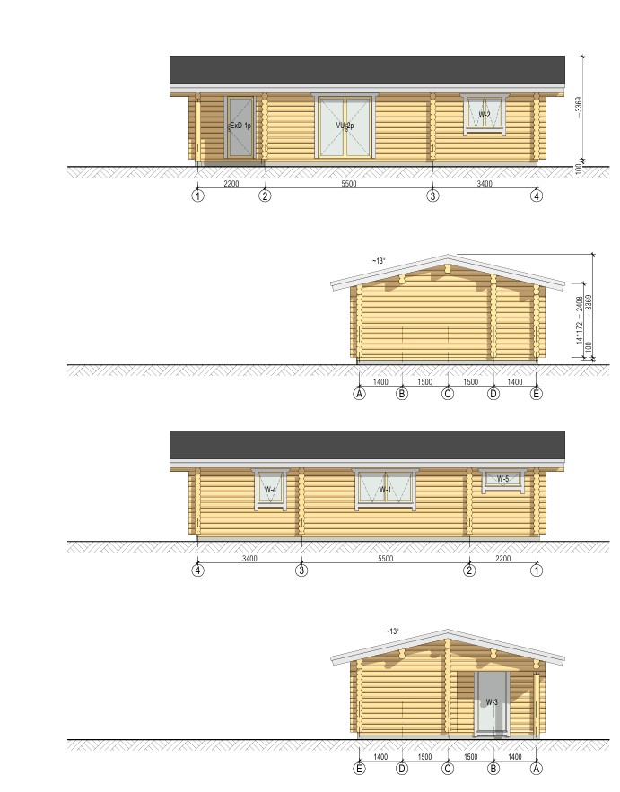 Rundstammhaus Lennox 1110 x 600 cm – Bild 5