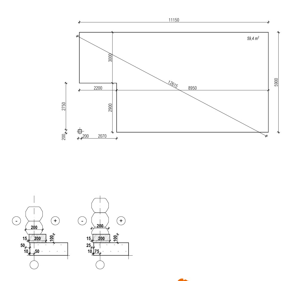 Rundstammhaus Lennox 1110 x 600 cm – Bild 9