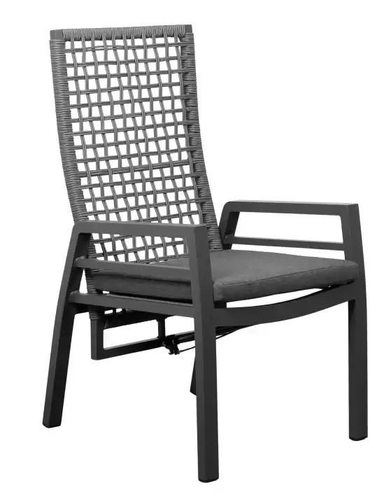 2er Set Montana Dining Relaxsessel Rope / Textilene anthr. – Bild 2