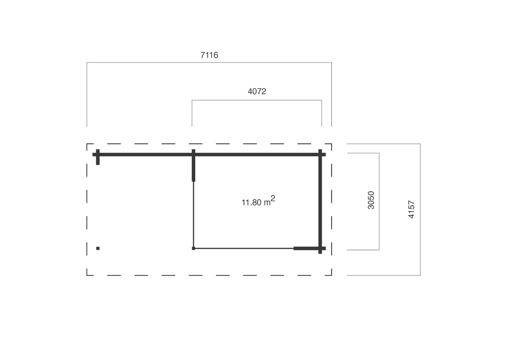 Gartenhaus Kaze 305x712 cm – Bild 5