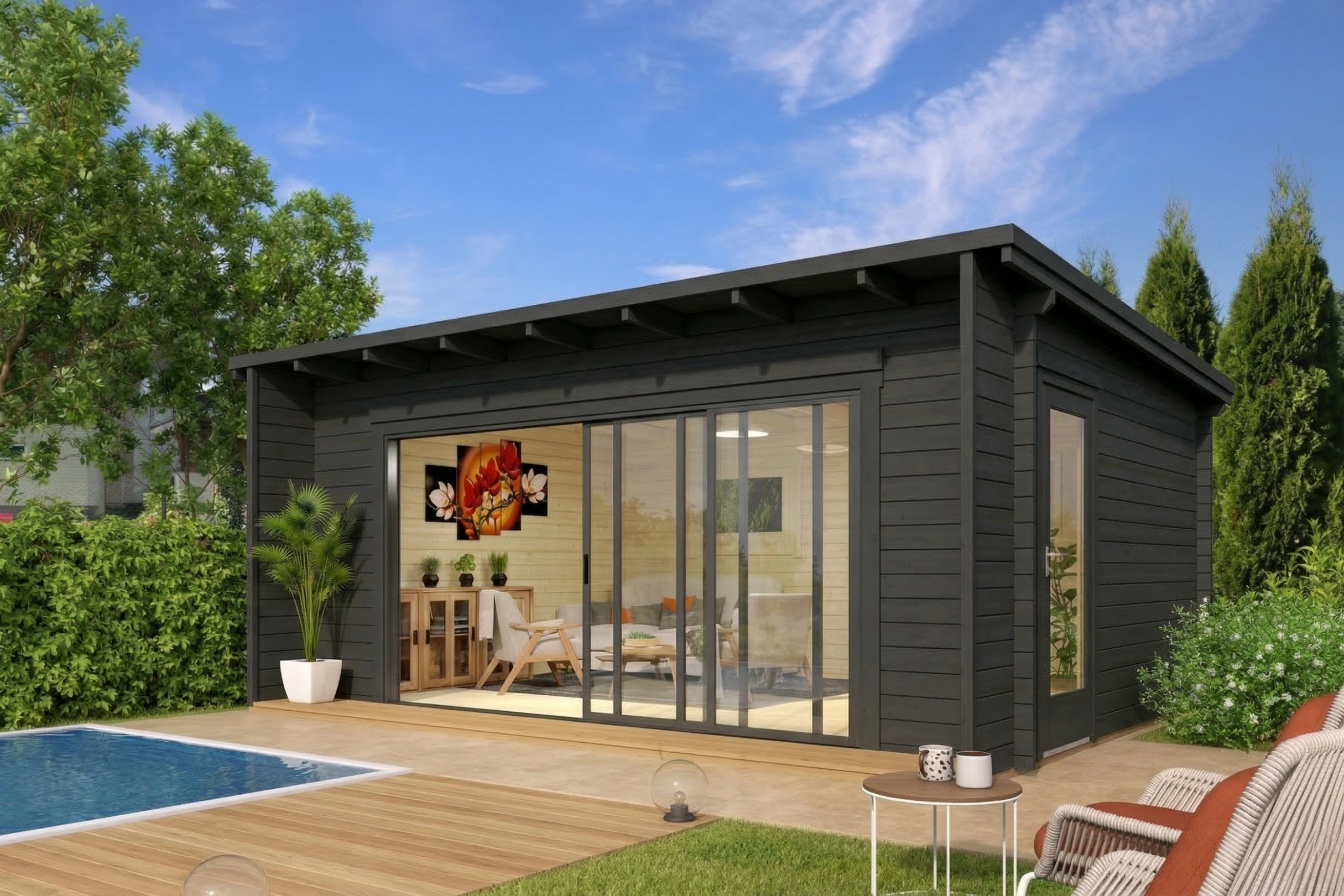 Gartenhaus Linea 395x577 cm – Bild 2