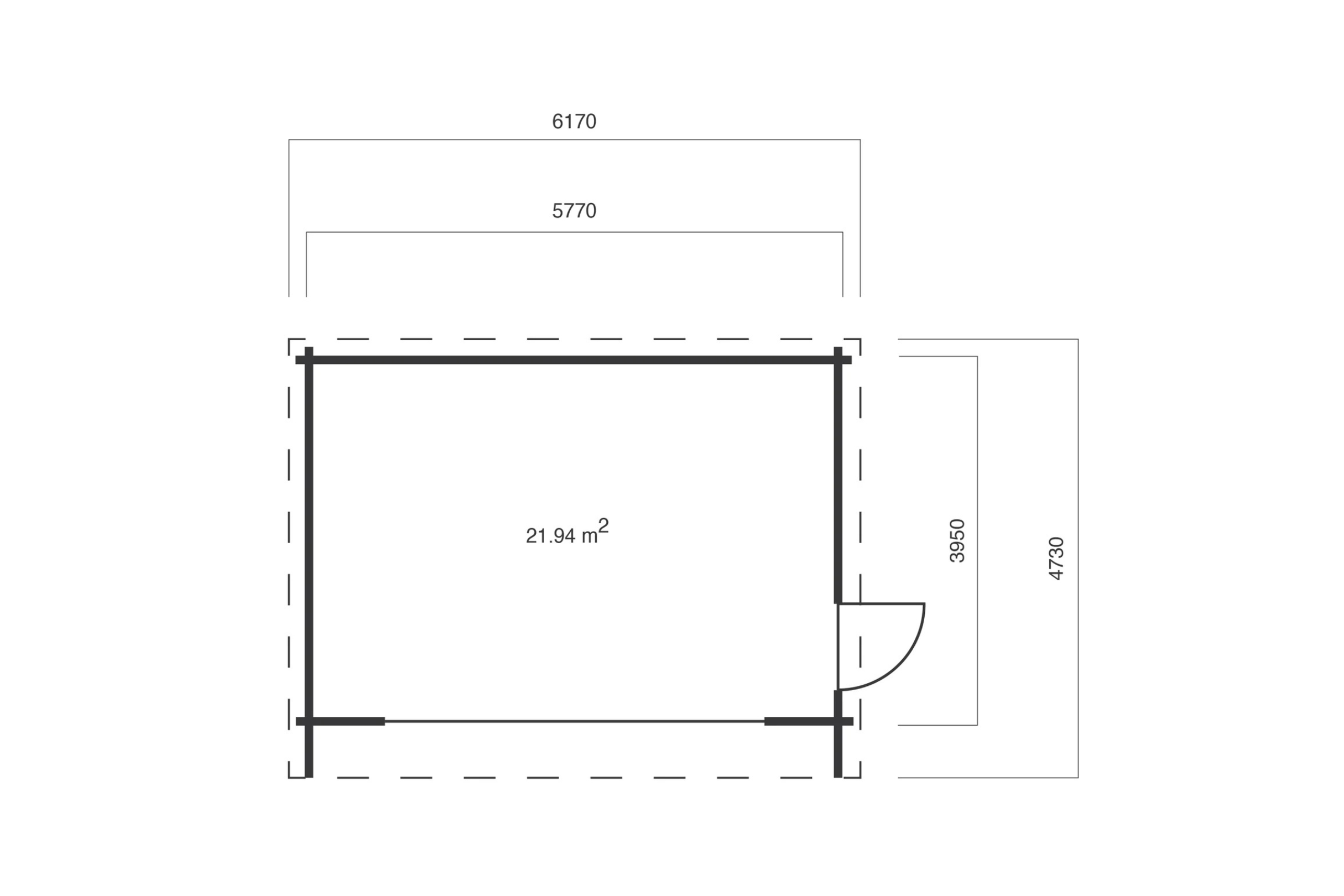 Gartenhaus Linea 395x577 cm – Bild 4