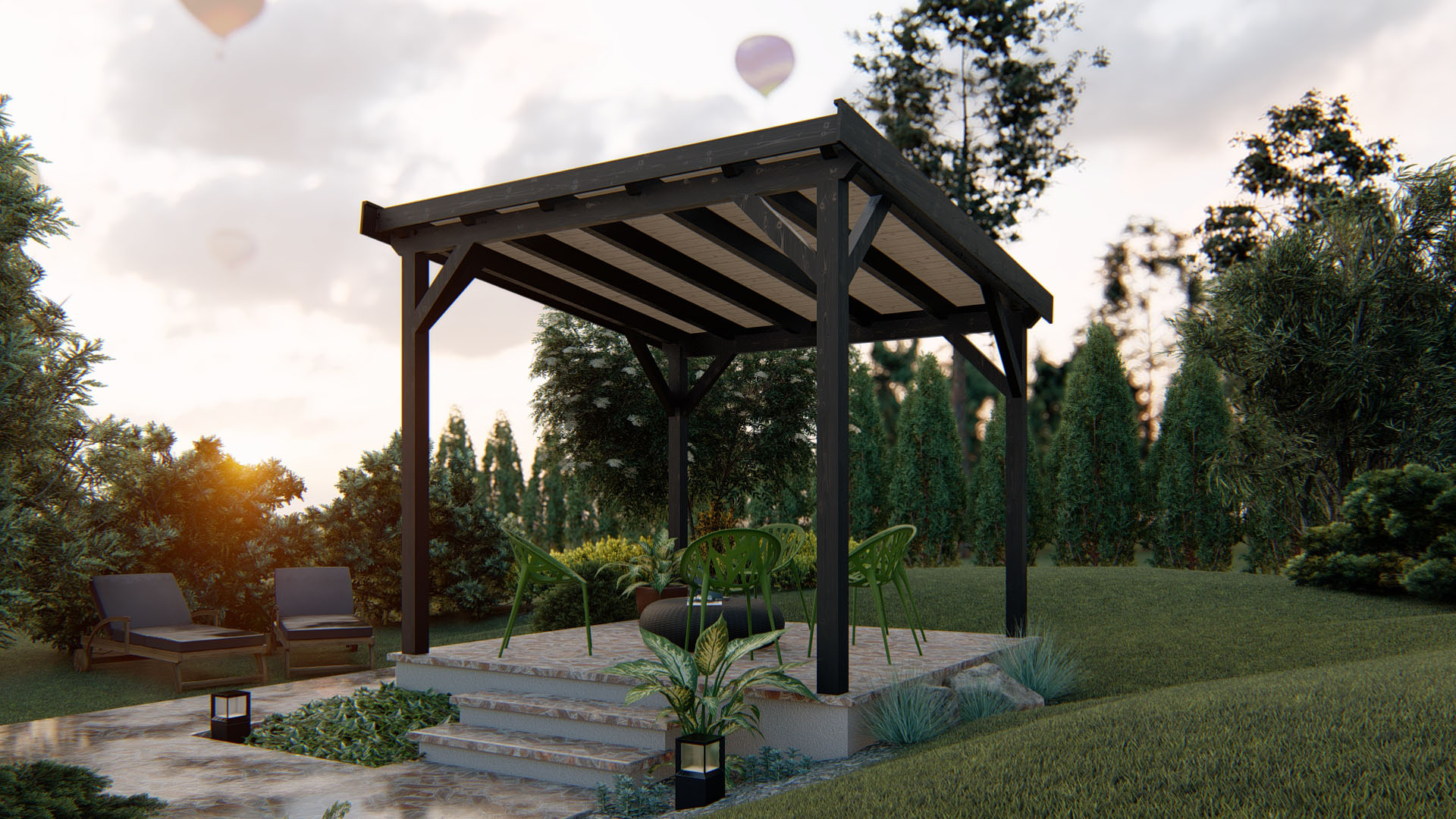 Pergola Timo 3x3 m – Bild 2
