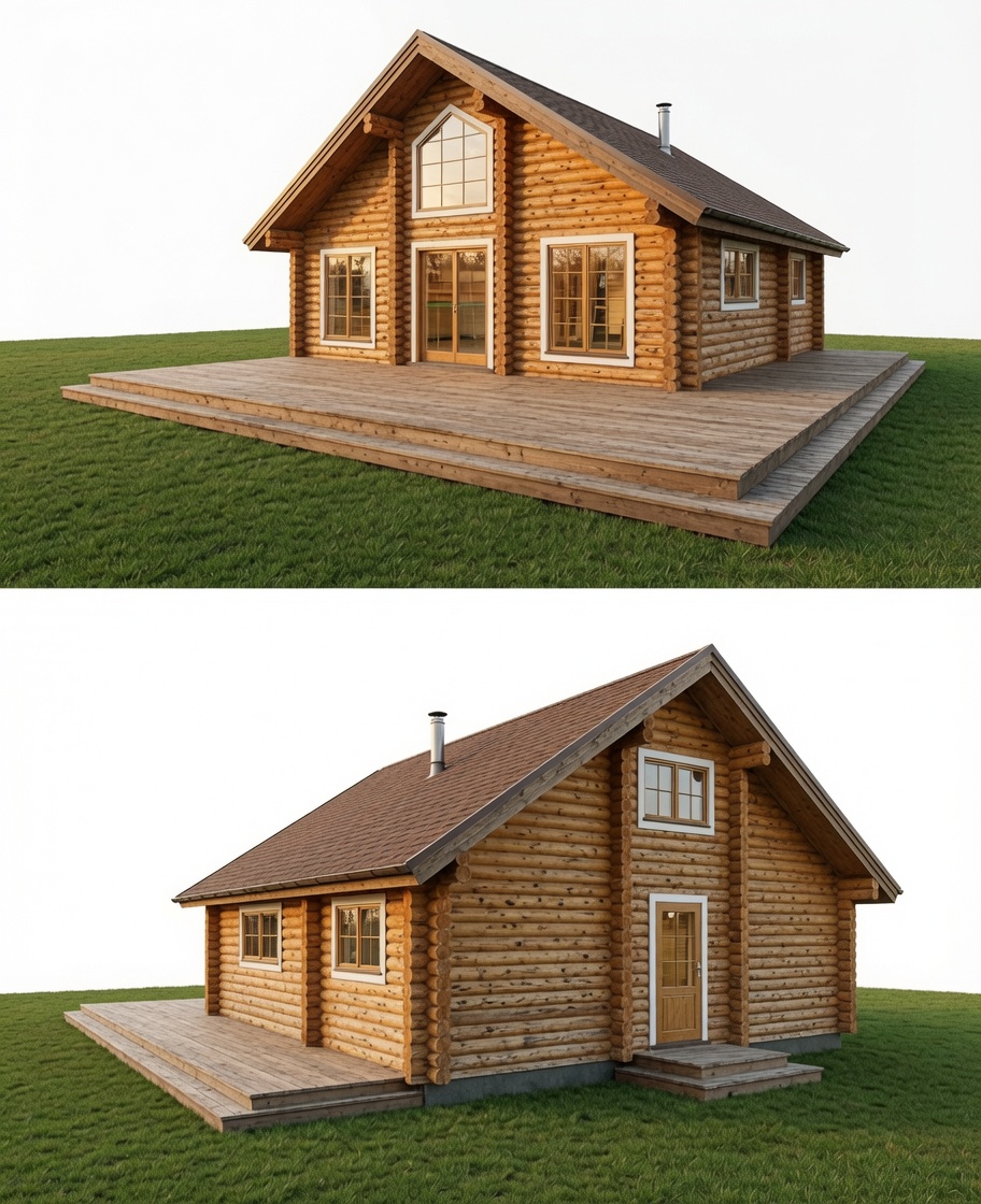 Rundstammhaus Trier 800 x 800 cm – Bild 2