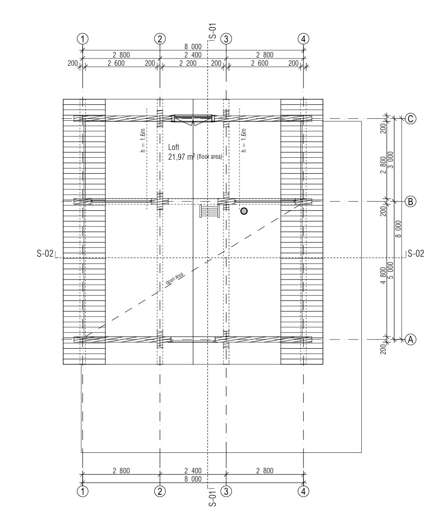 Rundstammhaus Trier 800 x 800 cm – Bild 8